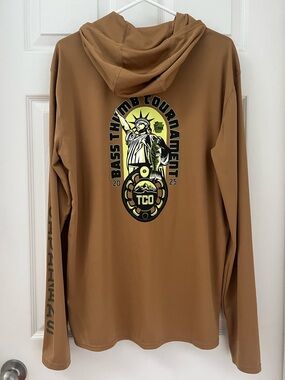 Grundens “Bass Thumb Tournament” Long-Sleeve Sun Hoodie Shirt
